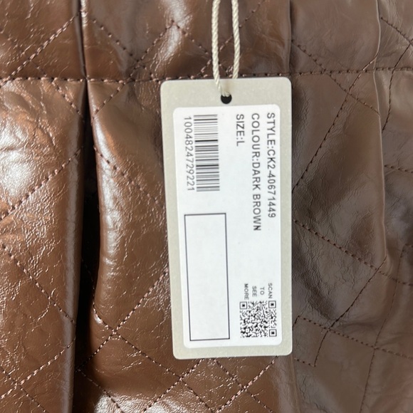 NWT Charles & Keith Duo Double Chain Hobo Bag - Dark Brown - Picture 5 of 5